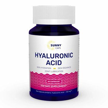 Гиалуроновая кислота, Hyaluronic Acid Powerfull, Sunny Caps, 120 мг, 60 капсул SUN-530715 фото