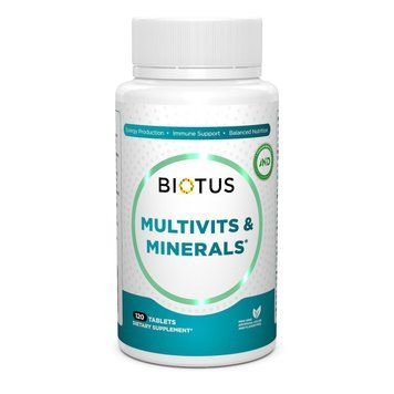Мультивитамины и минералы, Multivits & Minerals, Biotus, 120 таблеток BIO-531187 фото