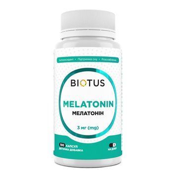 Мелатонин,&nbsp;3&nbsp;мг,&nbsp;100&nbsp;капсул Melatonin,&nbsp;Biotus BIO-530388 фото