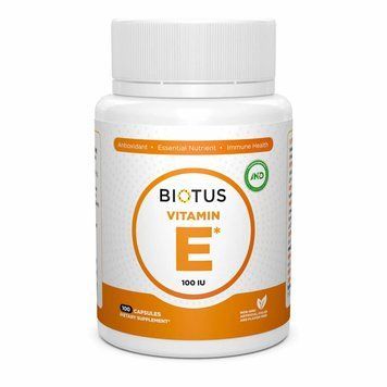 Витамин&nbsp;Е,&nbsp;100&nbsp;МЕ,&nbsp;100&nbsp;капсул Vitamin&nbsp;Е,&nbsp;Biotus BIO-530593 фото