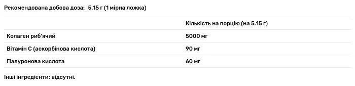 Морской коллаген с гиалуроновой кислотой и витамином С, 5000 мг, 206 г, Biotus BIO-530128 фото