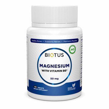 Magnesium + Vitamin B6 Biotus: Для нервной системы и энергии, 100 таблеток BIO-530210 фото